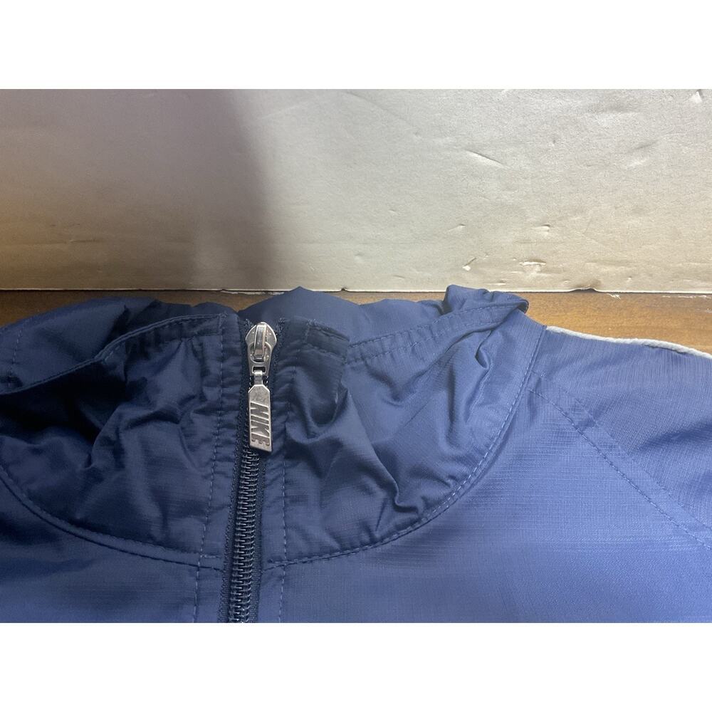 Vintage Nike Fleece Lined Navy Track Suit Set Men’s L Grey Tag Y2K Windbreaker - Picture 5 of 16